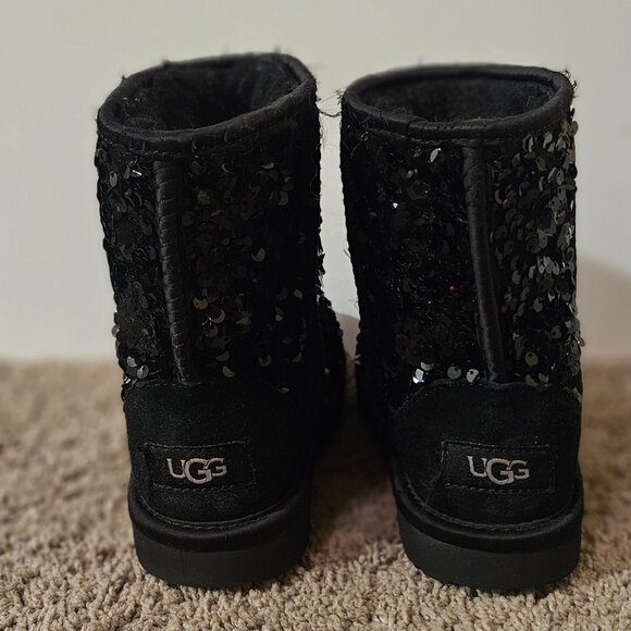 Kids' Classic Short Chunky Sequin Boot - Picture 3 of 5